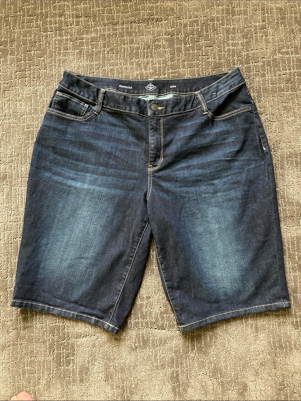 St. John's Bay Dark Blue Denim Bermuda Shorts